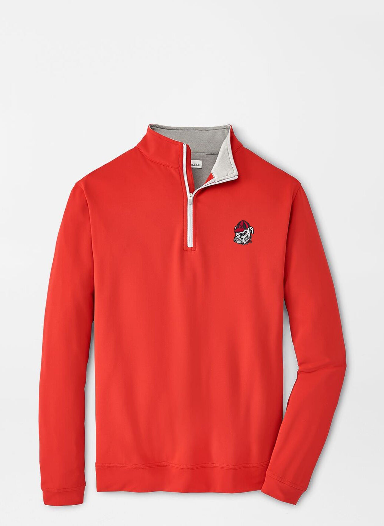 FINAL SALE - UGA Bulldog Head Perth Performance Quarter-Zip Red3