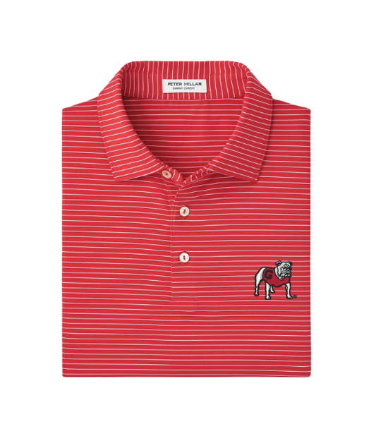 FINAL SALE - UGA Standing Dawg Hemlock Performance Jersey Polo Red3